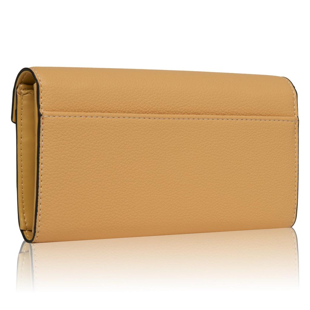 Walnut Button Long Wallet