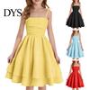 Mädchen Sommerkleid A-Linie Spaghettiträger Festlich Ärmellos Mode Outfit Midi Party Prinzessin für 8-14 Jahre Niedlich Und Süß