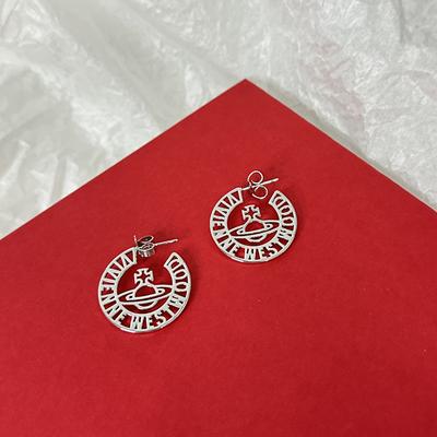 Westwood Hollow Trendy Letter Saturn Earrings Women Gift Fashionable