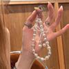 Pearl Beaded Bow Chain Lanyard Mobile Phone Keychain CCD Camera Bag Pendant New Model