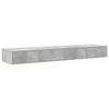 Bed Drawers Concrete Grey 150 X 36.5 X 16.5 Cm Engineered Wood