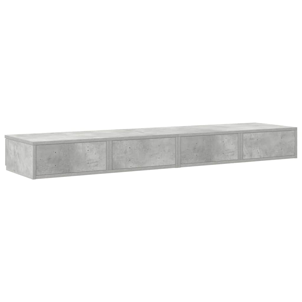 Bed Drawers Concrete Grey 150 X 36.5 X 16.5 Cm Engineered Wood