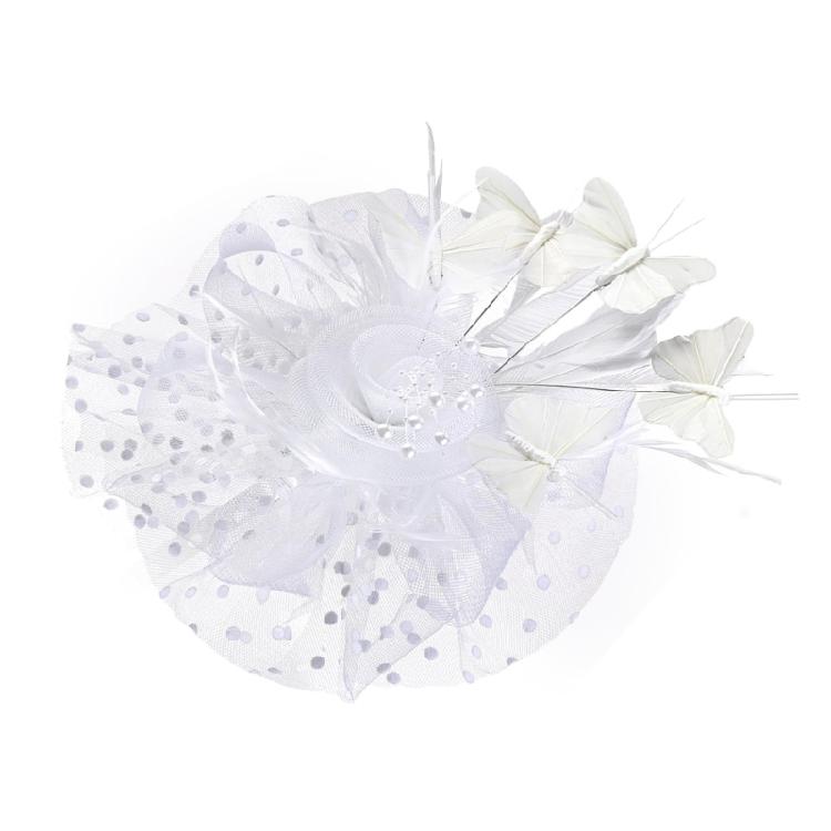Mesh Derby Headpiece With Detachable Headbands Butterfly And Clip Design Hair Decors For Wedding Parties Bridal Event