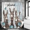Funny Donkey Floral Shower Curtain, Bathroom Decorative Shower Curtain, Waterproof Shower Curtain with Hooks