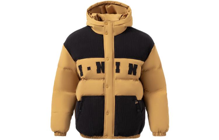Li Ning Спортивная Модная Коллекция Пуховик Мужской Костяной Коричневый AYMR137-5 XXXL