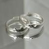 1/2 piezas Nuevo Anillo de Pareja de Animales Gato Perro Encantador para Pareja Hecho a Mano Anillos Ajustables Abiertos Anillos de San Valentín Joyería de Moda