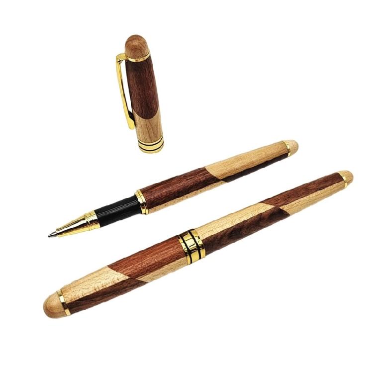 Black Ink Pen Aesthetic Gel Pen 0.5mm Neutral Pen Wood Gel Ink Pen Stationery Pen for Writing
