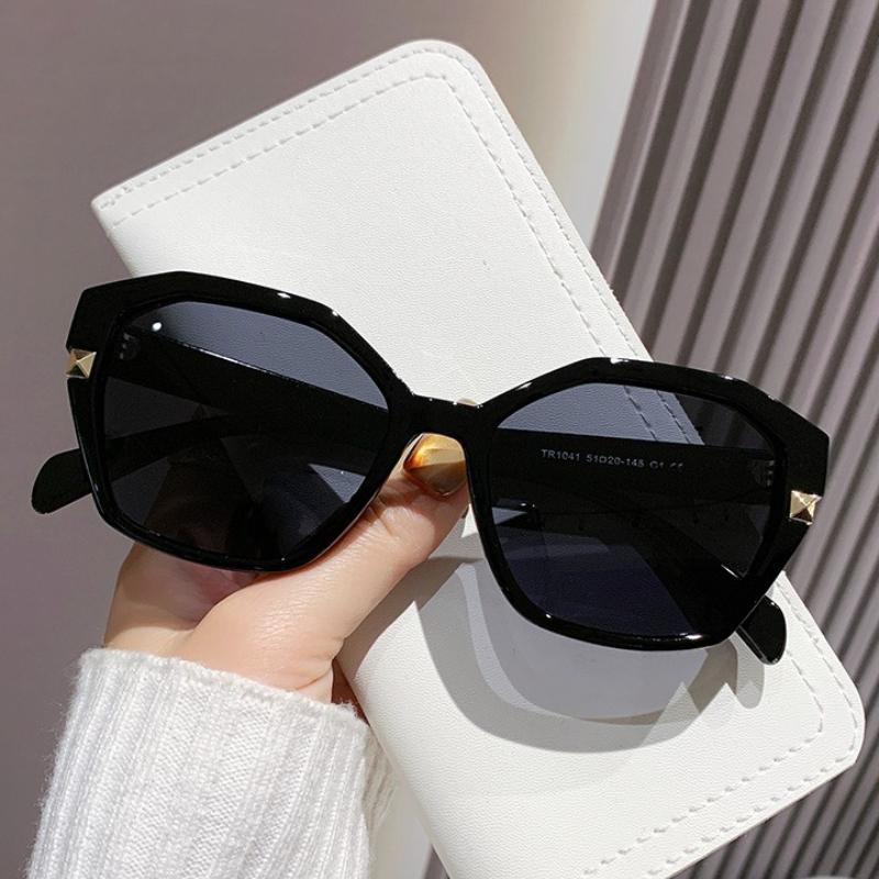 New Polygonal Polarized Sunglasses for Women Trendy Street Style High-End UV400 Shades Eyewear TR90 Frame Outdoor Travel Glasses
