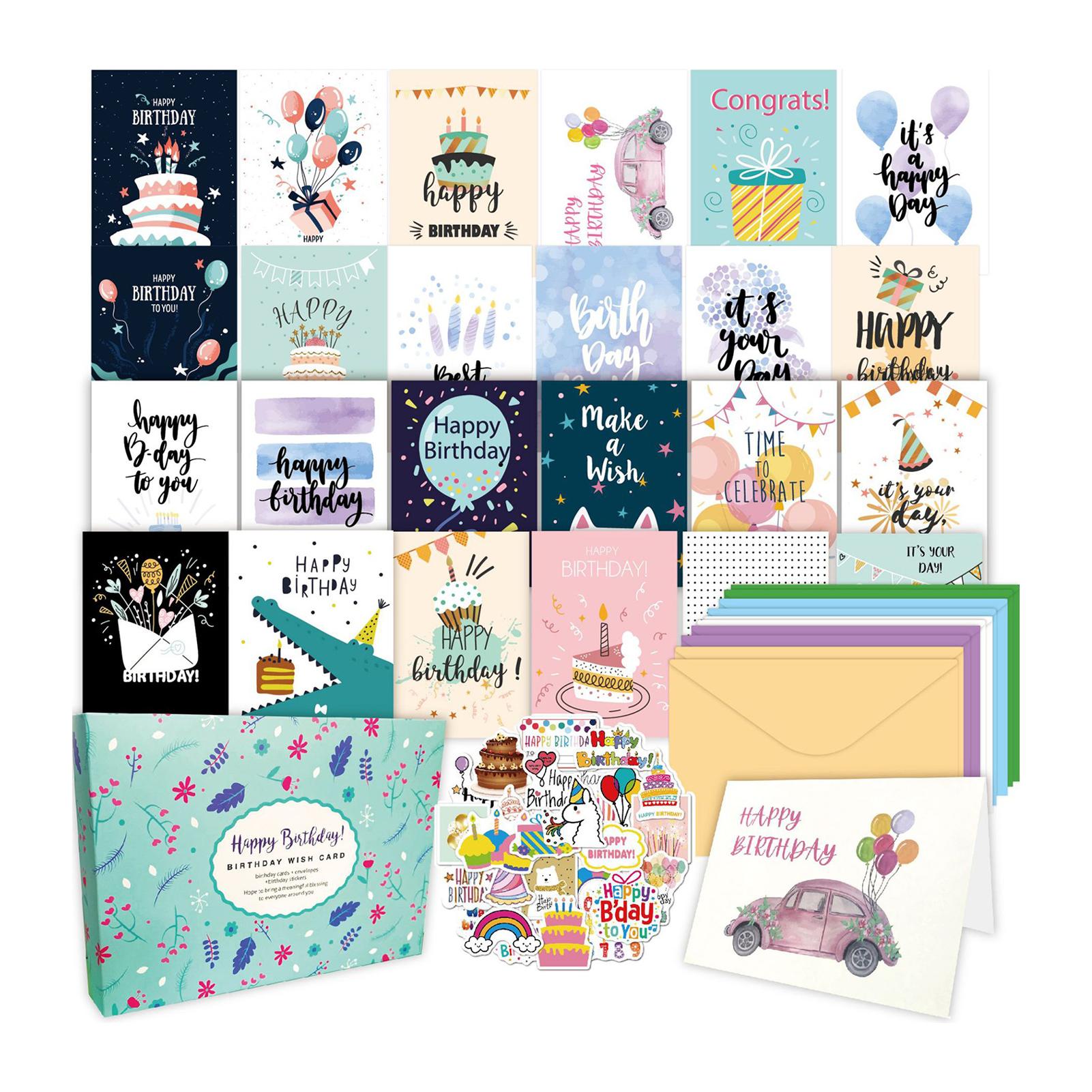 

DIY Card Kit With Envelopes And Stickers Creative Foldable Greeting Cards For Kids Birthday Party Handmade Fun Activity Set