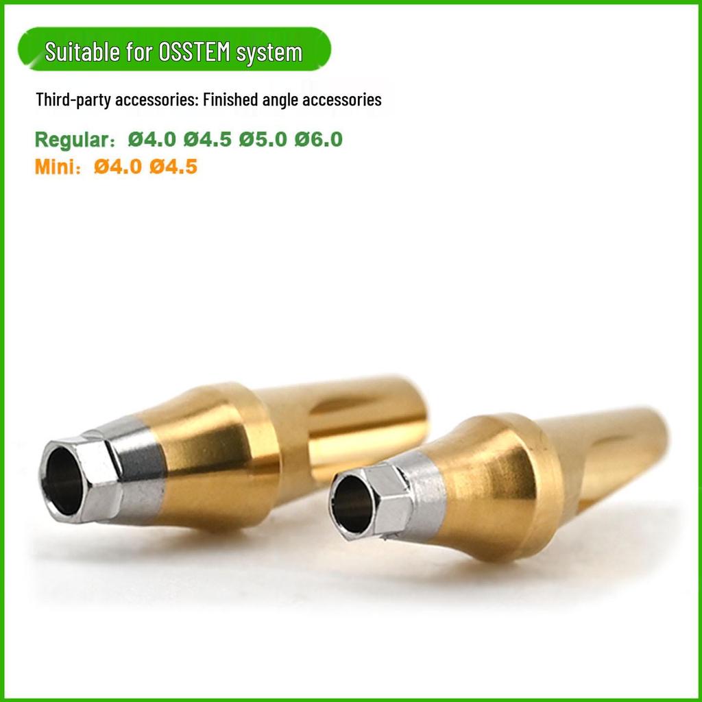 Kompatibler Titan-Basisaufbau für OSSTEM-Implantate: Abgewinkelte Einzelkronen-Restauration