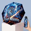 Manchester City Manual Five Fold 8 Rib Umbrella Support Custom Text, Lightweight Travel Umbrella