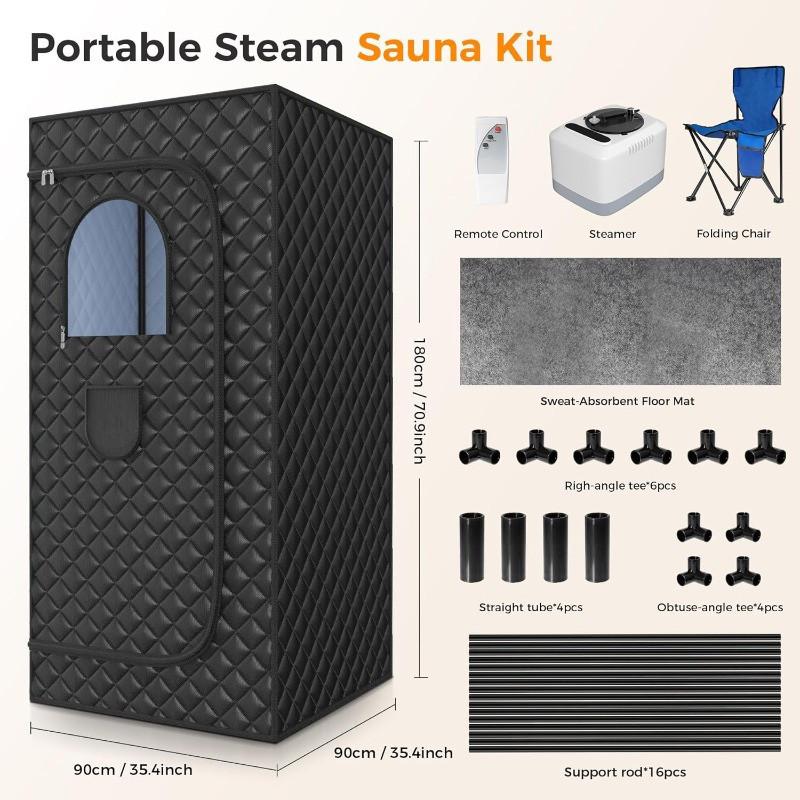 Portable Steam Sauna Kit Household Whole Body Sauna Box Promote Blood Circulation Sweat Steam Room