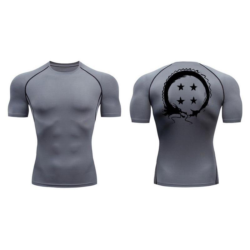 Graphic Short Sleeve Compression Shirt for Men Summer Athletic Quick Dry Tshirt Gym Workout Running Tees Tops Sporty Baselayers