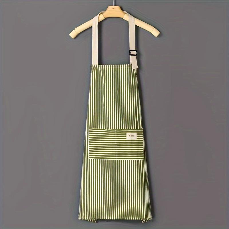 Lightweight, Breathable Apron with a Striped Design Suitable for Home Cooking, Designed for Both Men And Women, Resistant To Oil And Stains.