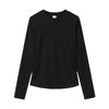 Autumn gram elastane yarn women's waist slim slim slim crew neck shirt bottoming shirt top casual long sleeves