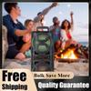 BT Speaker Portable Speaker with Double Subwoofer Deep Bass Lights Support USB/TF/AUX/FM/BT/MIC Long Playtime for Outdoor Party
