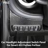 For Smart 453 Fortwo Forfour Headlight Adjustment Switch Panel Cover Trim Carbon Fiber Styling Interior Decoration