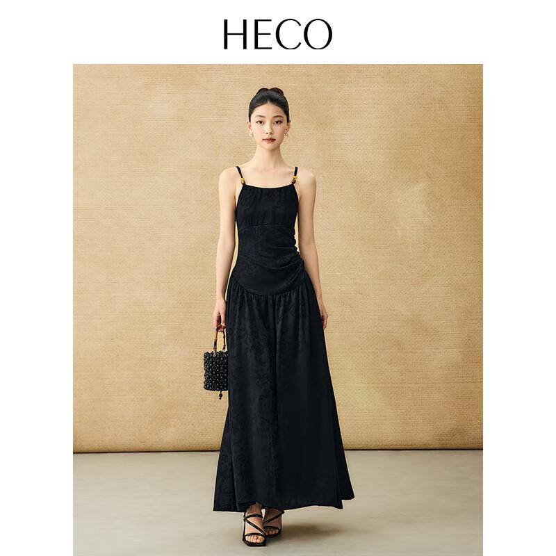 HECO Пляжный стиль Новое китайское жаккардовое платье халтер длины макси L