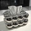 Facial Tissue Holder Non Slip Ceramic Tissue Box Cover Tissue Dispenser for Living Room Home Household Kitchen Countertop