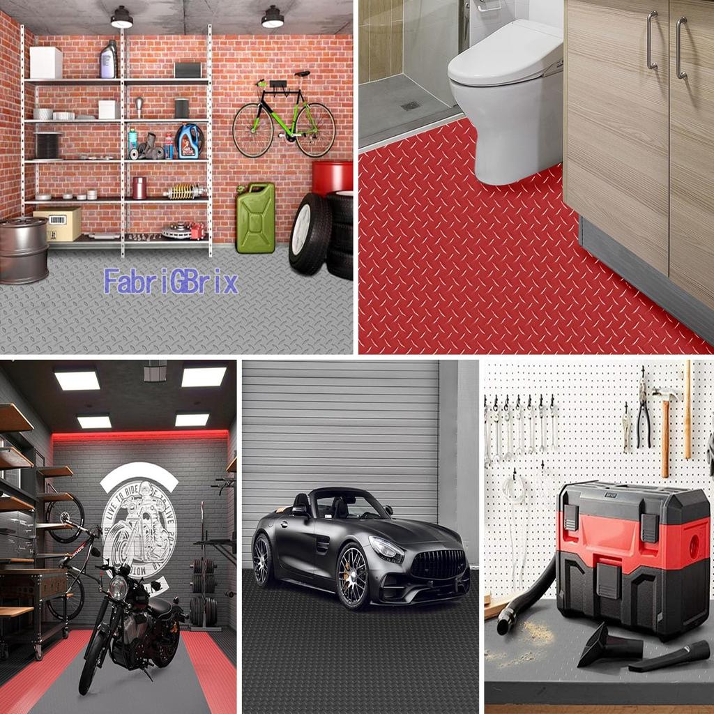 FabriGBrix Light Truck Rubber Sheet Garage Mat Rubber Pad Bathroom