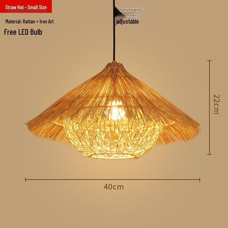 Bamboo Weaving Pendant Lamp - Zen Tea Room & Restaurant Lighting, New Chinese Style Rattan Lantern