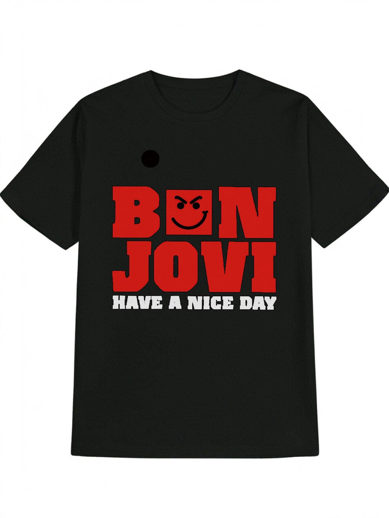 Benji Joyi Graphic T-shirt for Men - Casual Round Neck Tee with Playful Smiling Face Design XL