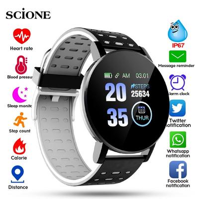 2021 Bluetooth akıllı saat erkekler kan basıncı Smartwatch kadın izle spor takip cihazı WhatsApp Android IOS için akıllı saat