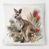 Australische Känguru Wallaby Tiere Malerei Kissenbezüge Flaschenbürstenblumen Kissenhülle