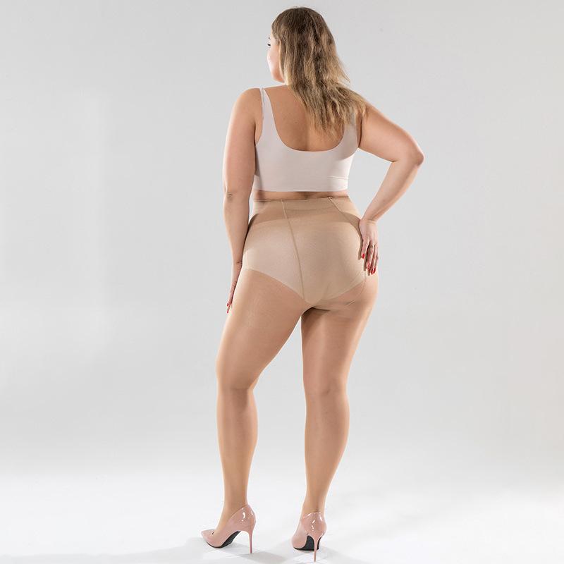 Frühling Herbst 40D Damen Übergröße T-Schritt Reißfeste Strumpfhose Hohe Taille Strumpfhose Anti-Haken Super Elastisch Sexy Nylonstrumpf