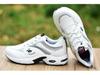 Men's White Sports Shoes: Air Cushion, Breathable, Non-Slip Leather, Trendy Casual Footwear for Autumn.