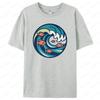 Wave and Goldfish TShirt Ocean Graphic Tee Sea Lover Gift Modern Art Men Summer Shirt Casual Daily Life Women Cotton Tops