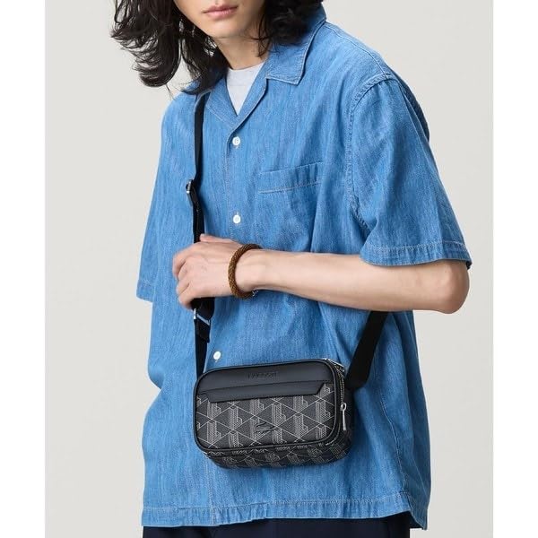 Official The Blend Monogram Combination Reporter Bag NH5283LX Dark Gray [Lacoste]
