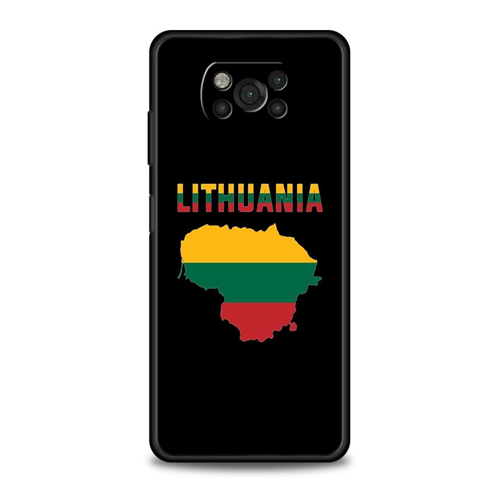 

Flag of Lithuania flag Phone Case For For Xiaomi Poco X6 X5 Pro X4 X3 NFC F5 Pro F4 F3 GT M5 M4 Pro 5G M3 C51 C50 C55 Soft Cover For Poco M3