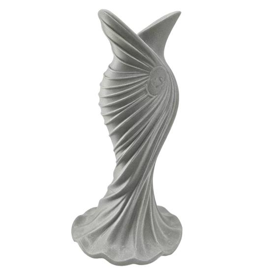 DYS 3D Printed Evening Gown Shaped Vase, Elegant Dress Sculpture Flower Pot, Minimalist Home Ornament for Entryway Side Cabinet