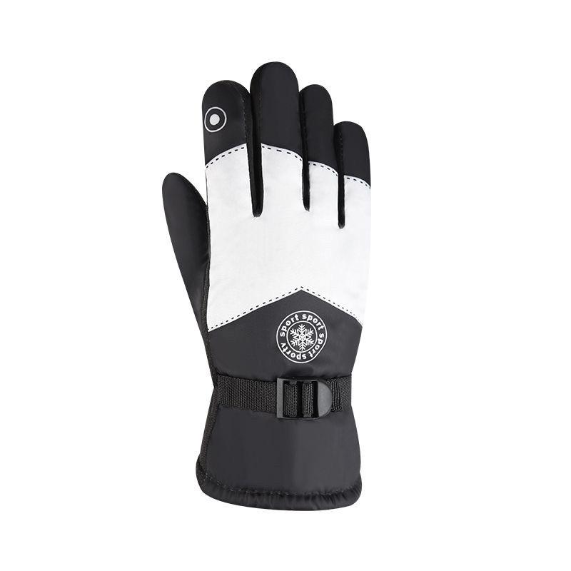 

Winter Waterproof Touchscreen Motorcycle Ski Gloves - Thick, Warm, and Anti-Slip for Outdoor Riding One Size чорний/білий