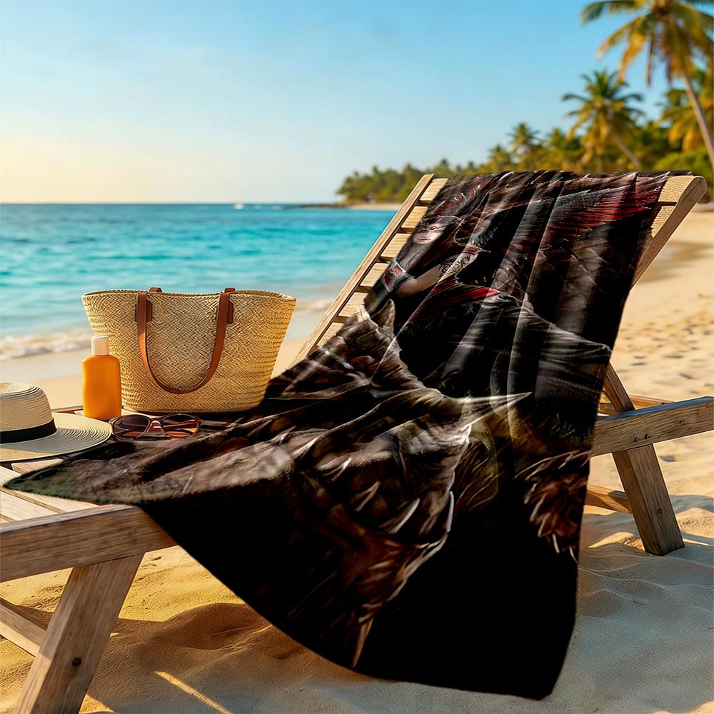 Gothic Style Beach Towel Super Soft & Absorbent Comfortable Lightweight
