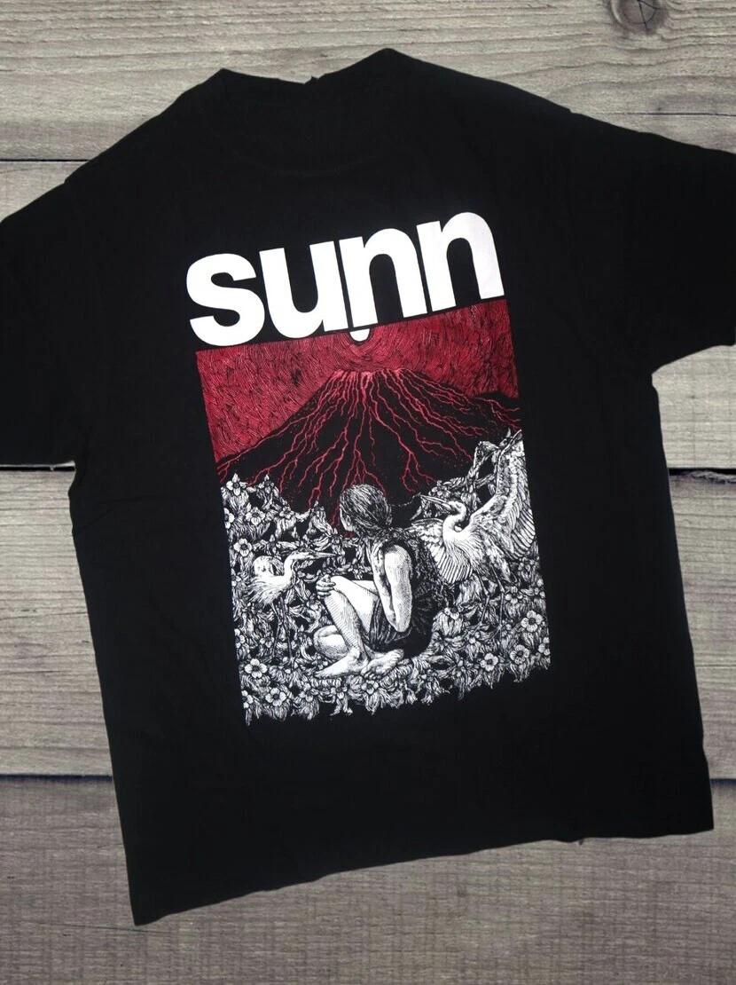 Vtg Sunn O))) Band Short Sleeve heavy Cotton Black T Shirt For Men TR136 XXL