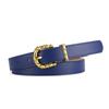 Slub Gold Buckle PU Firming PU Belt Slim Windbreaker Jeans Outer Waist Belt