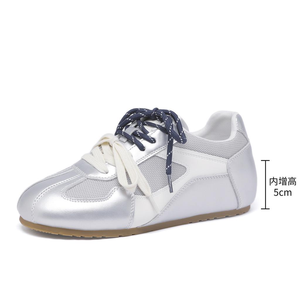 Korean German training shoes women's versatile color matching 5cm inner height-increasing shoes casual breathable sports shoes casual shoes women's
