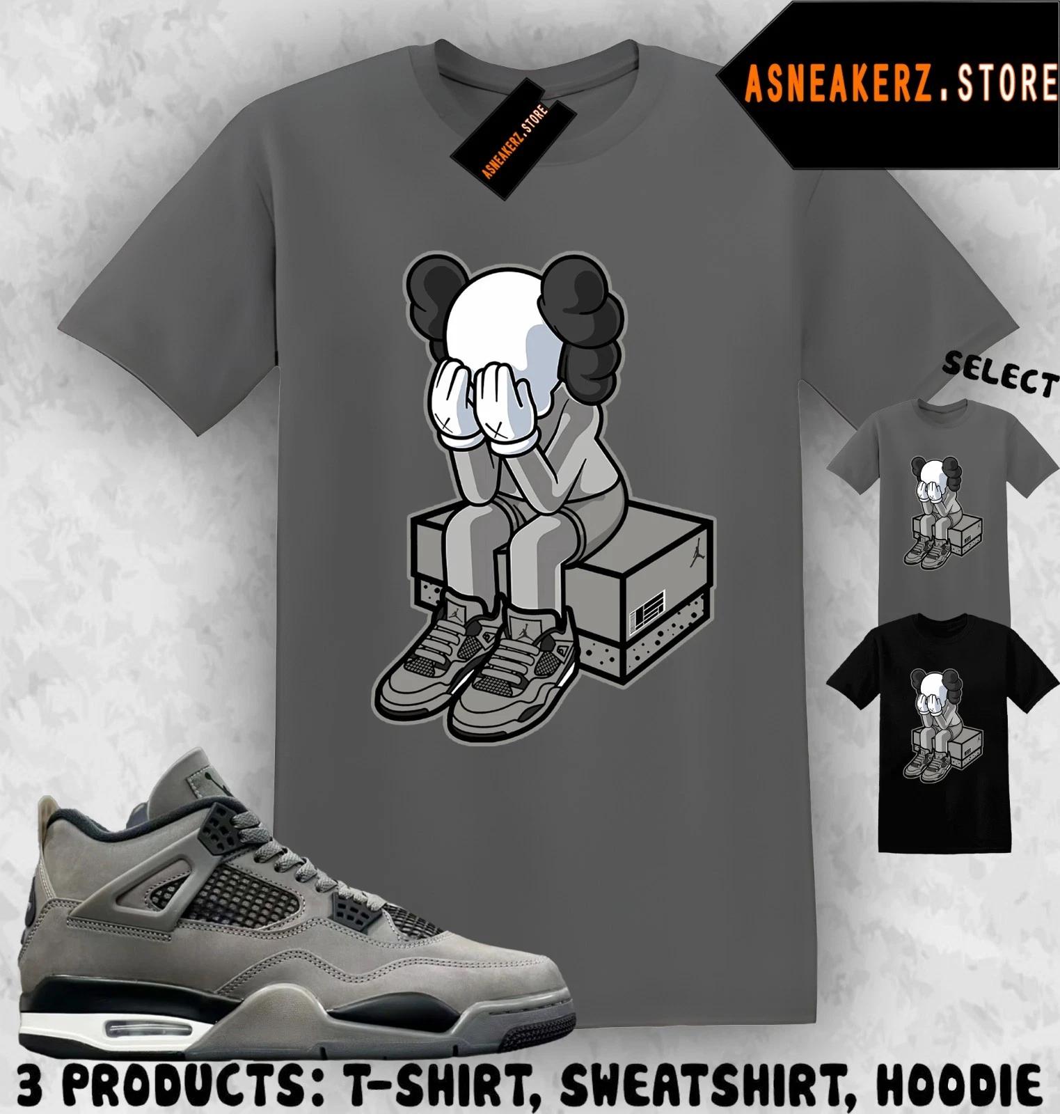 Shirt Matching AJ 4 Cave Stone 2025 To Match Sneaker Sneakerhead Kawsone T shirt S