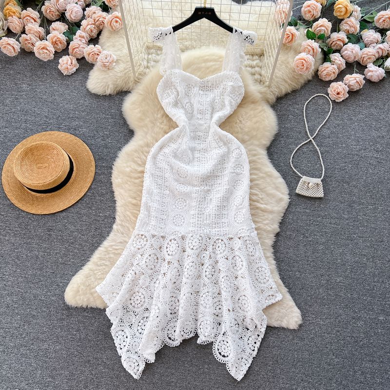 Socialite Style Women's Summer Lace Crocheted Sling Dress