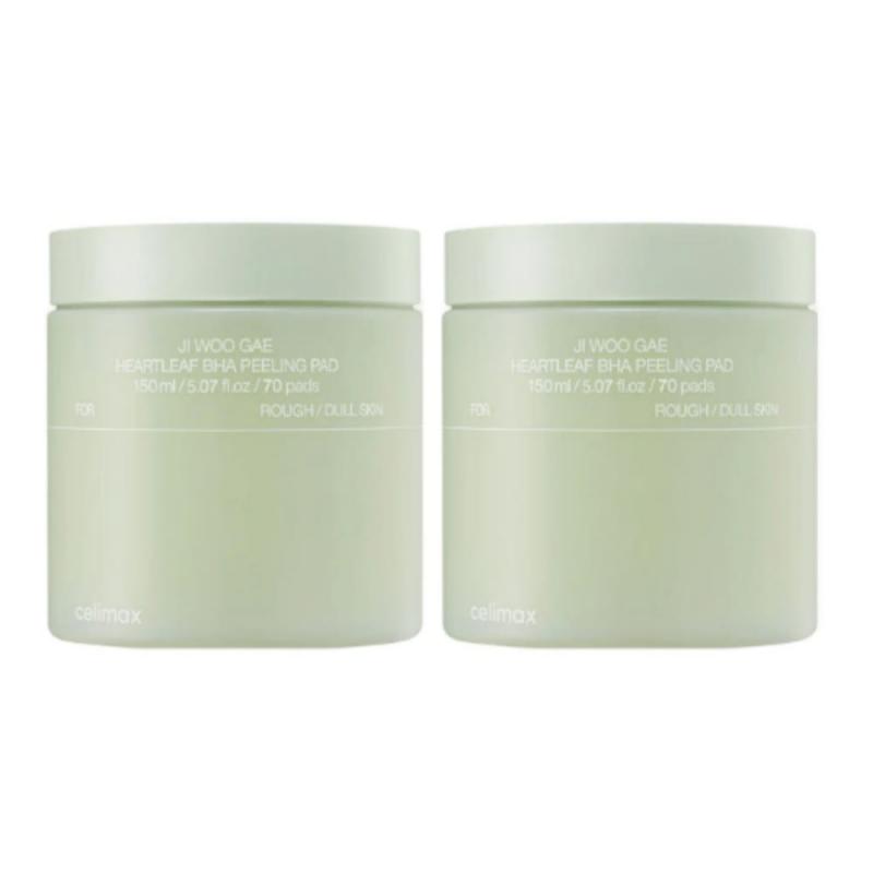 CELIMAX JI WOO GAE Heartleaf BHA Peeling Pad 80Sheets X 2