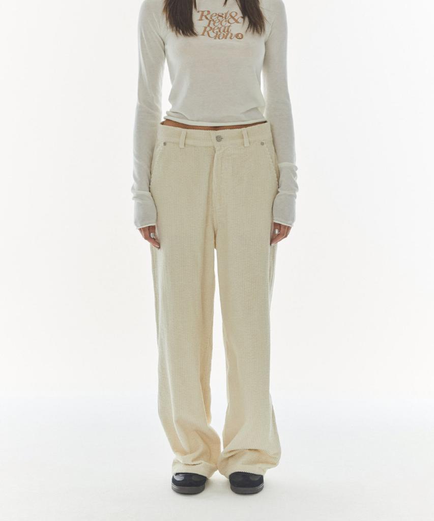 REST&RECREATION Logo Corduroy Pants - Ivory