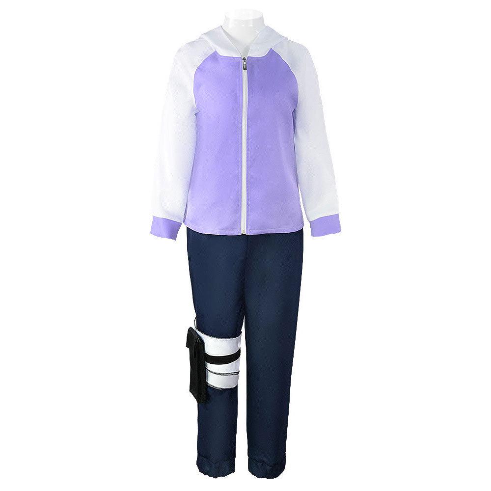 Anime Ninja Cosplay Costume - Hyuga Hinata Role-Playing Outfit for Stage Performance