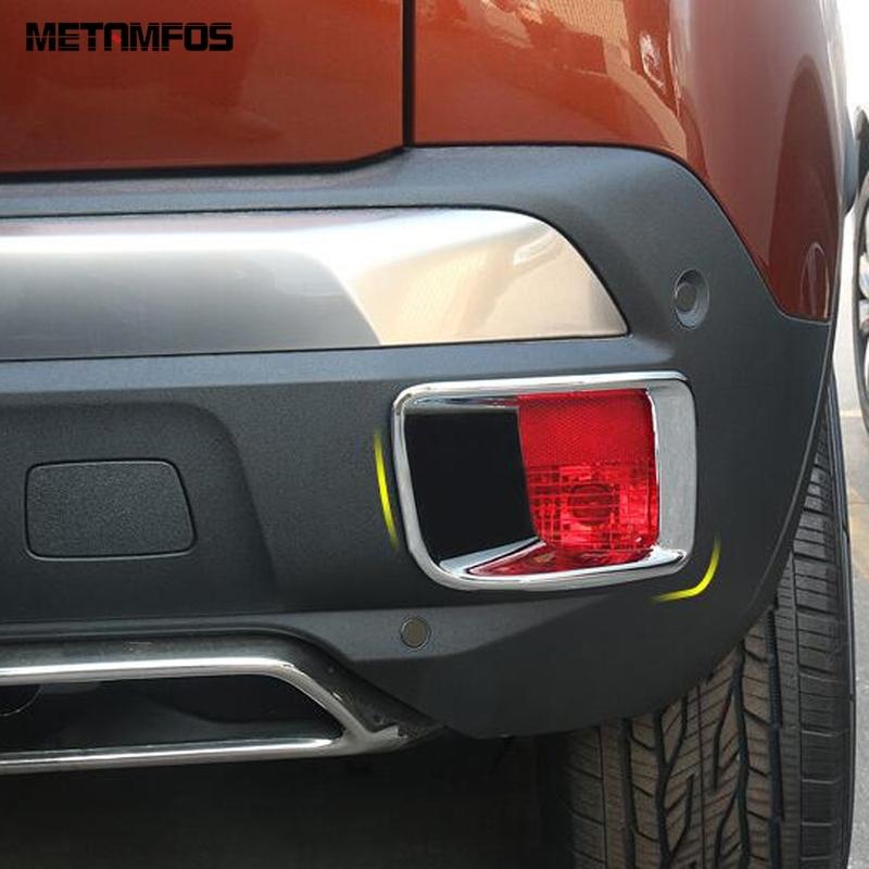 Rear Fog Light Lamp Cover Trim For Peugeot 3008 GT 2017- Chrome Foglight Frame Protector Accessories Car Styling