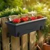Support Métallique Robuste pour Jardinière 4 Pièces Supports de Boîte Réglables, Supports de Fleurs en Acier Inoxydable, Supports de Plantes pour Balcon sans Perçage pour
