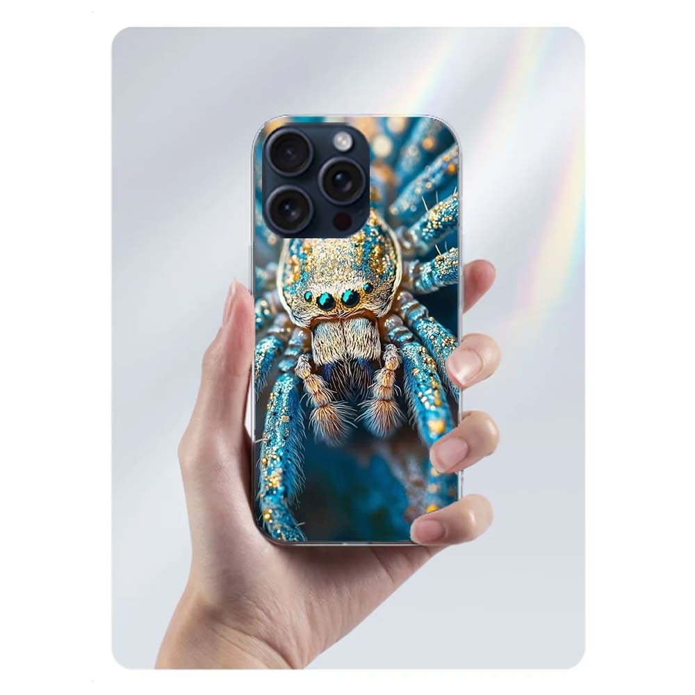 Spiders on the Spider Web Clear Phone Case For Iphone 17 Air 16 Pro Max 15 Pro 14 Plus 17E 16E 11 13 12 Mini Cover Cases Fundas