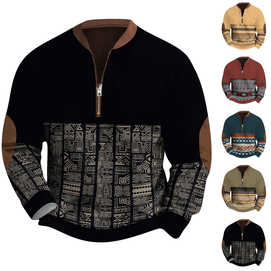 Lässiges Retro-Sweatshirt mit Farbverlauf für Herren