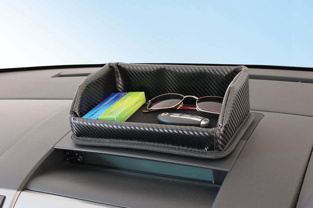 Napolex Fizz Car Dashboard Carbon Fiber Removable Top Easy Cushioned Mesh Material for Shock Smart Storage for Small Car Tray, Look, 2-Tier, Tray,