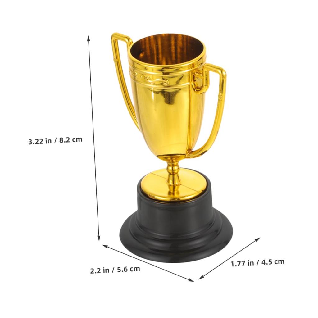 SUPVOX Set of 6 Mini Trophy Cups for Kids Plastic